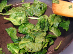 Photo of spinach in pan