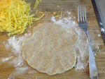 Photo of flattened dough